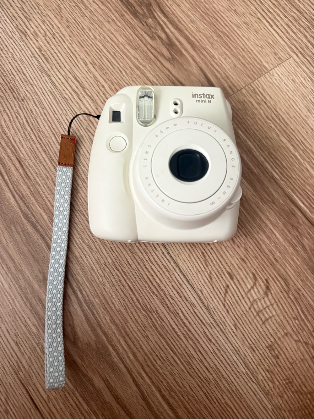 Instax Mini 8 Instant Camera - Cream with Silver Strap Accent